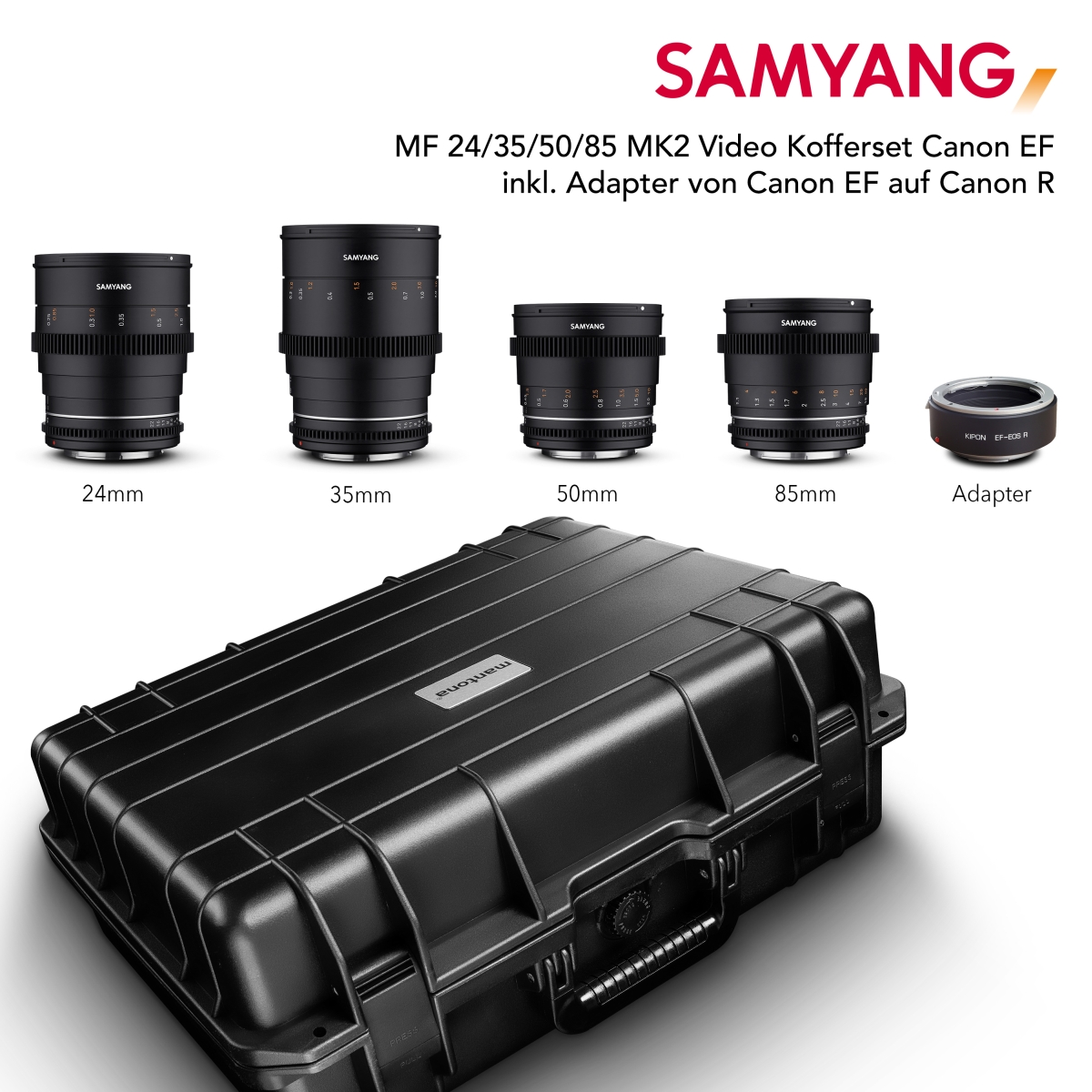 Samyang MF MK2 24/35/50/85 R Set VDSLR an EF Canon